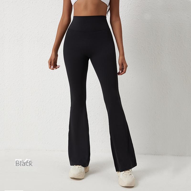 High Waisted Hip Lifting Tight Pants And Wide Leg Fitness Pants - cas7m