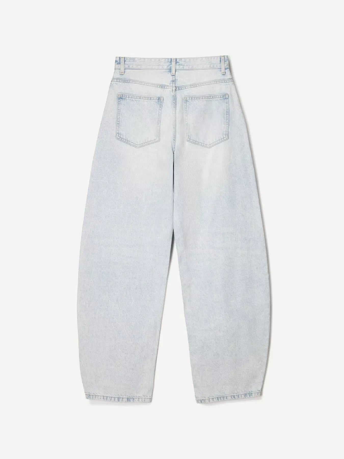 Wide Leg Washed Jeans - cas7m