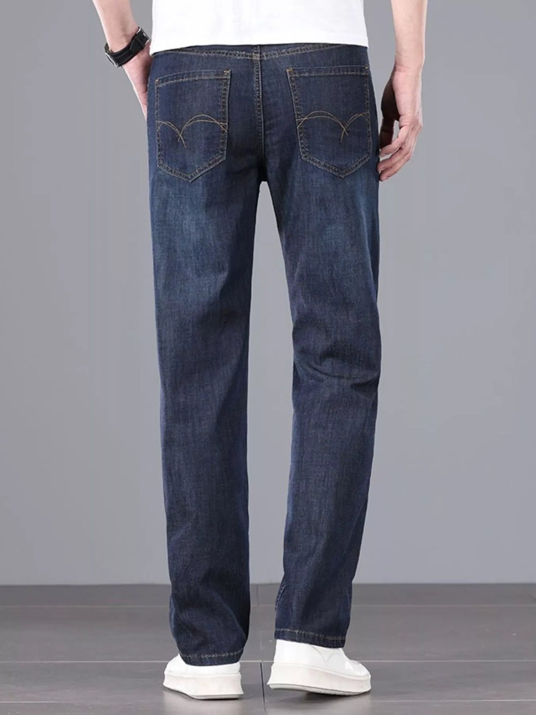 Men's Straight Fit Wash Jeans - cas7m