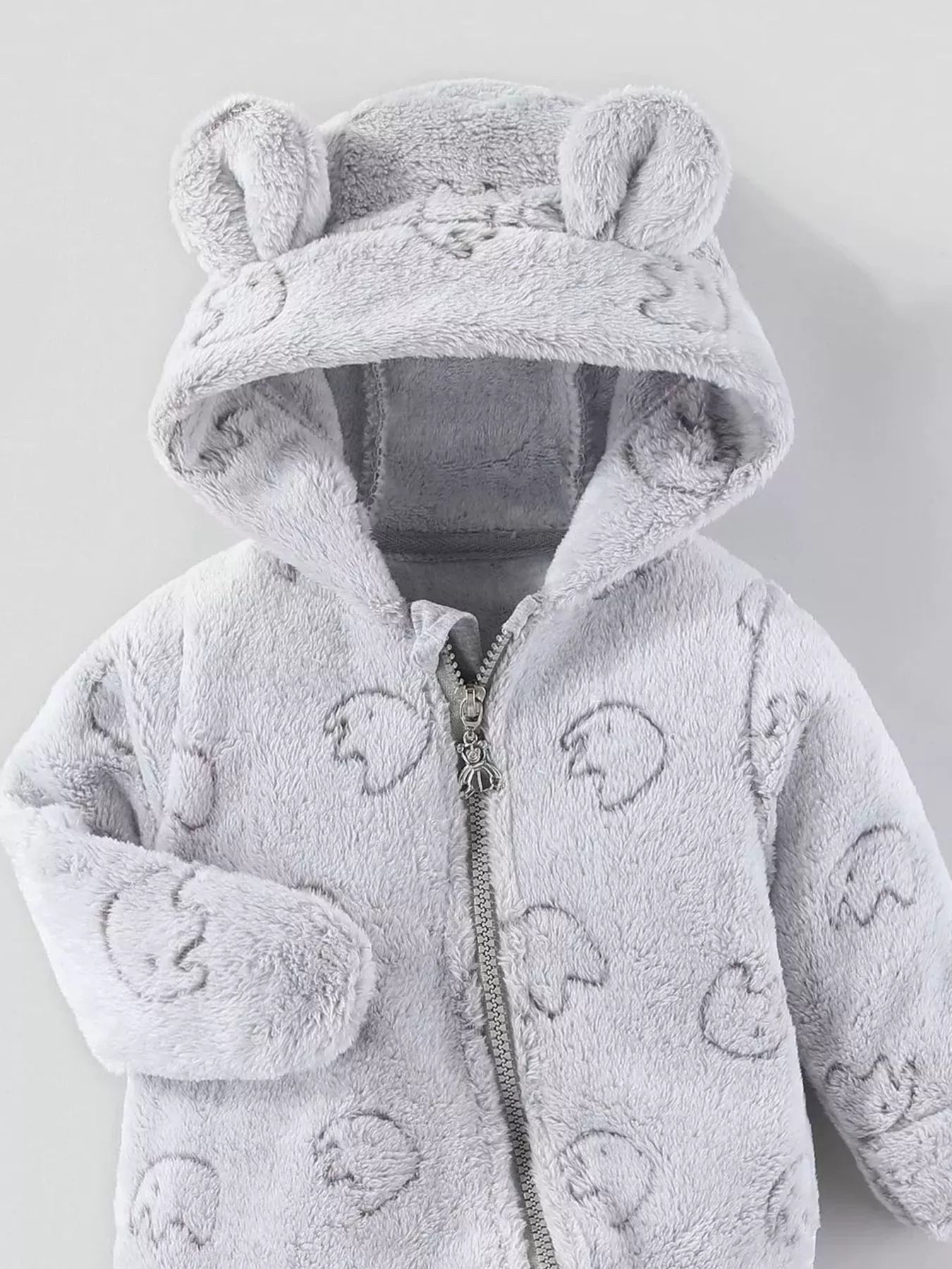 Children's Plush Hooded One-Piece - cas7m