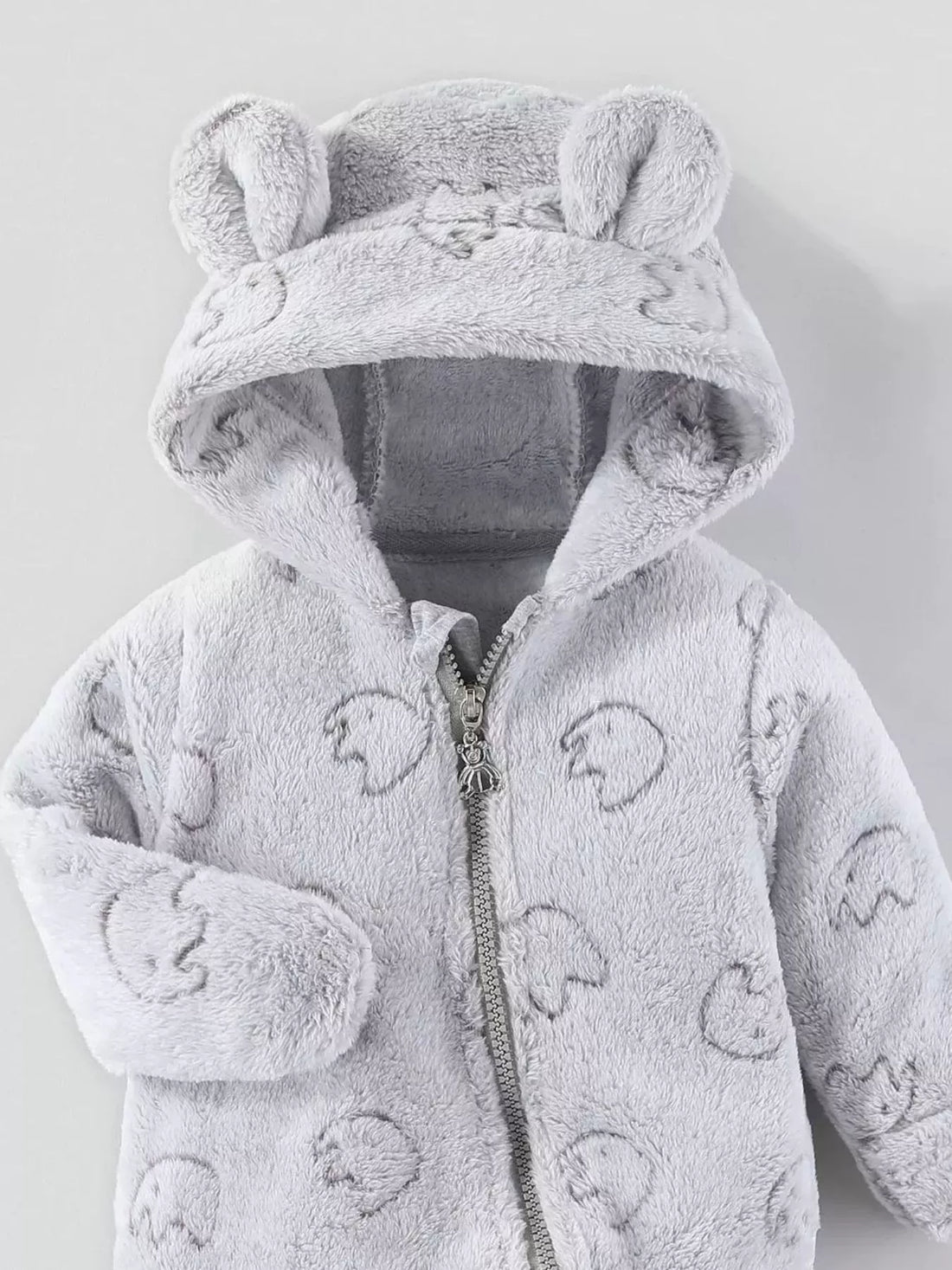 Children's Plush Hooded One-Piece - cas7m