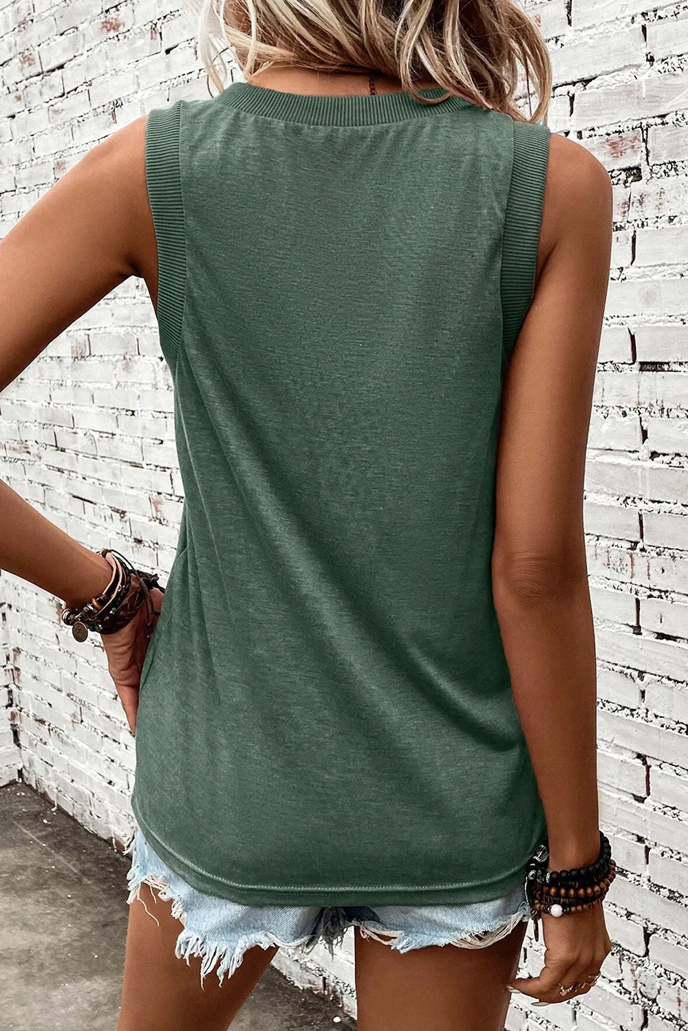 US Flag V-Neck Tank - cas7m