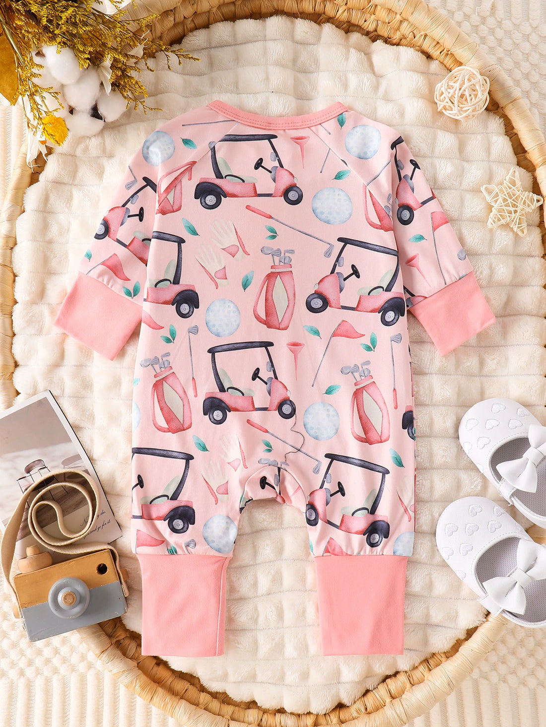 Children's Printed Long Sleeve One-Piece - cas7m