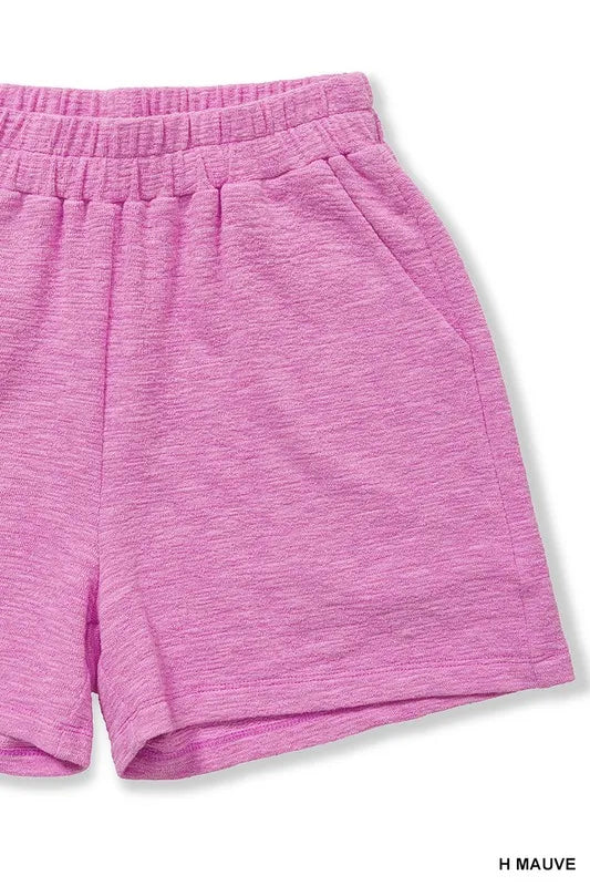 Zenana Cotton Slub Shorts - cas7m