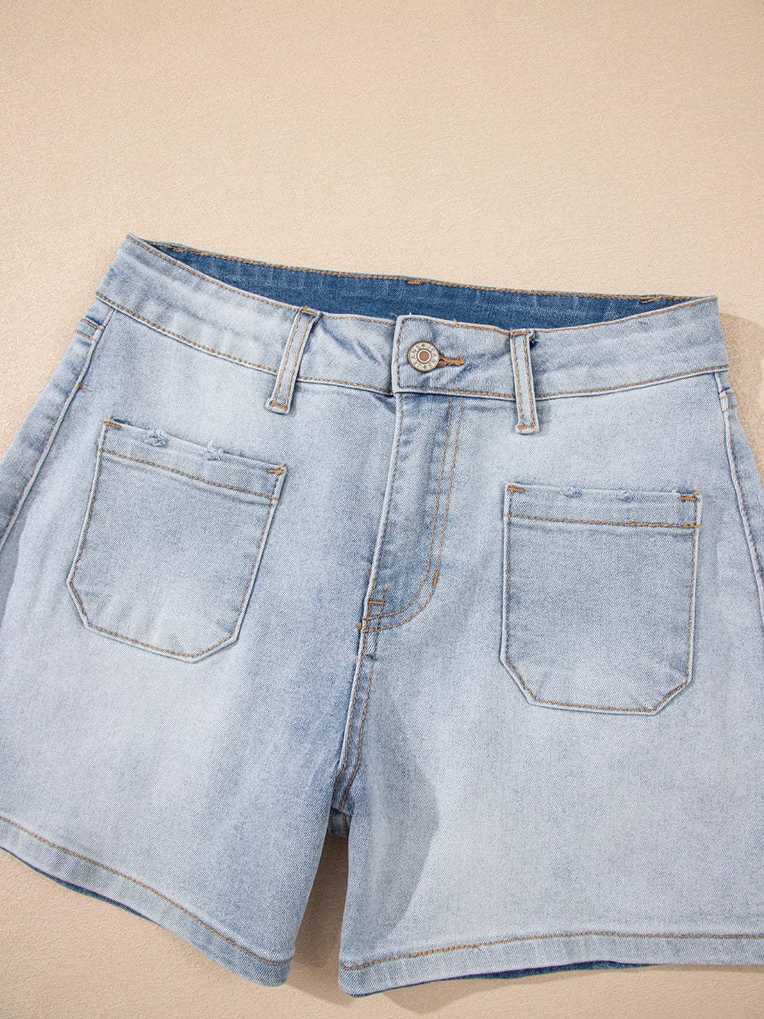 Stylish Cotton Blend Pocketed Shorts - Machine Washable - cas7m