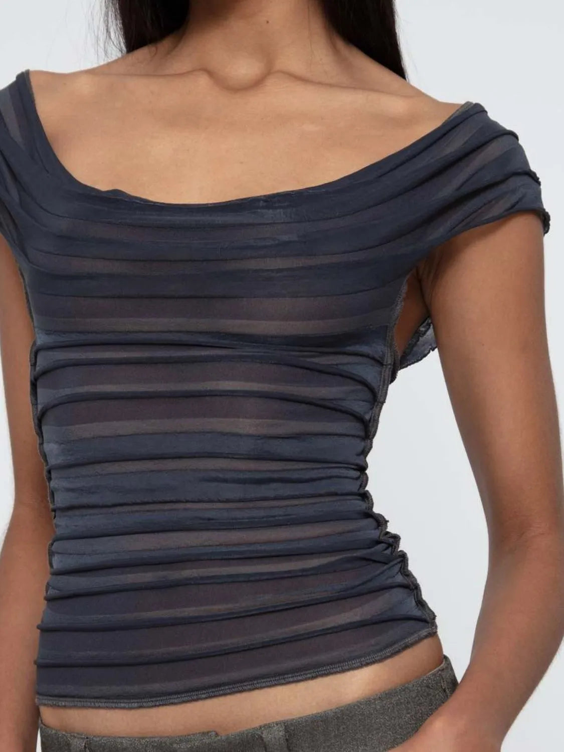 Ruched Solid Tank - cas7m