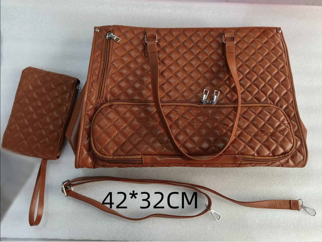 Fashionable Lunch Tote Bag Women's Thermal Insulation Lunch Box Leak-proof Crossbody Computer Storage Bag Quilted Large Capacity Handbag With Purse - cas7m
