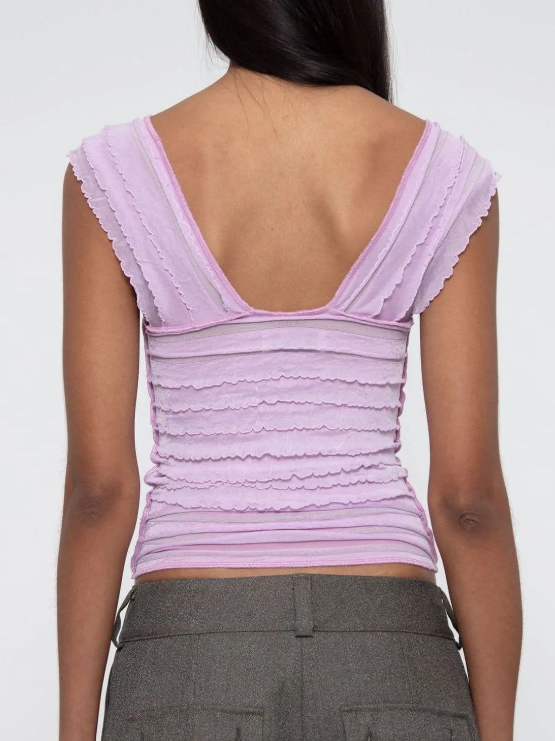 Ruched Solid Tank - cas7m