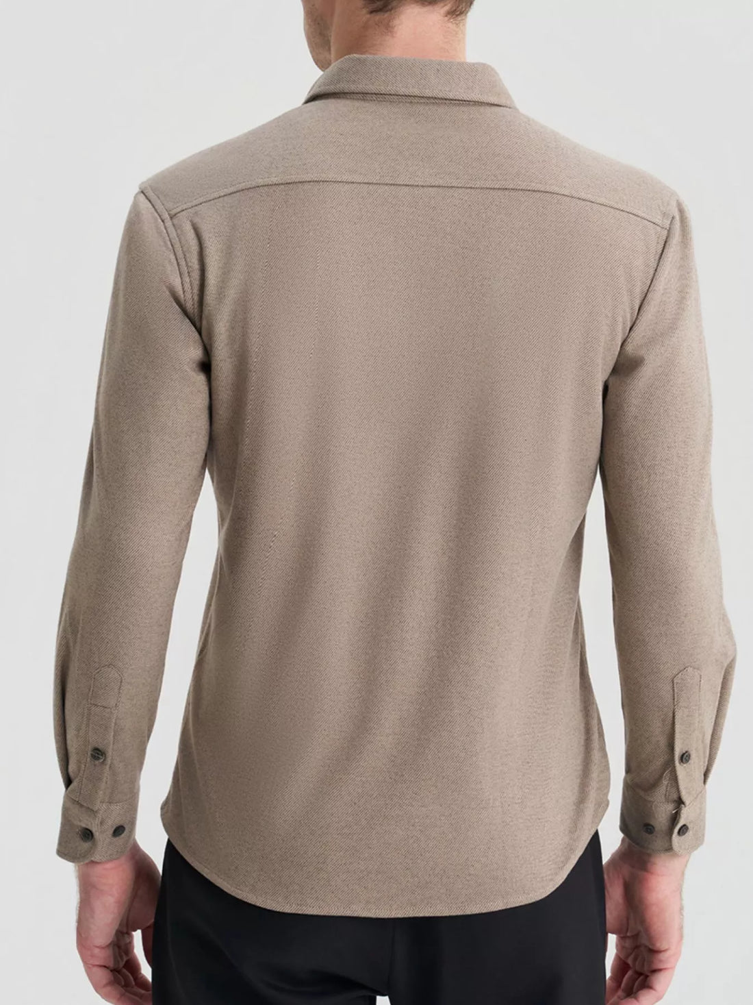 Men's Plus Size Casual Long Sleeve Button-Down Shirt - cas7m