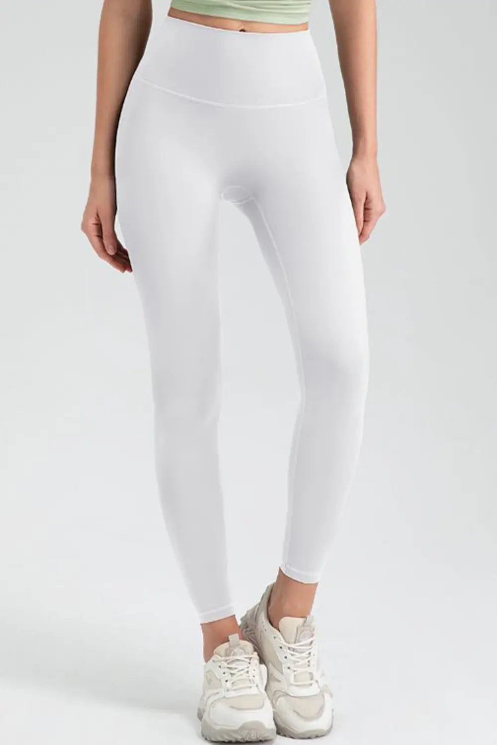 Wide Waistband High Waist Sport Leggings - cas7m