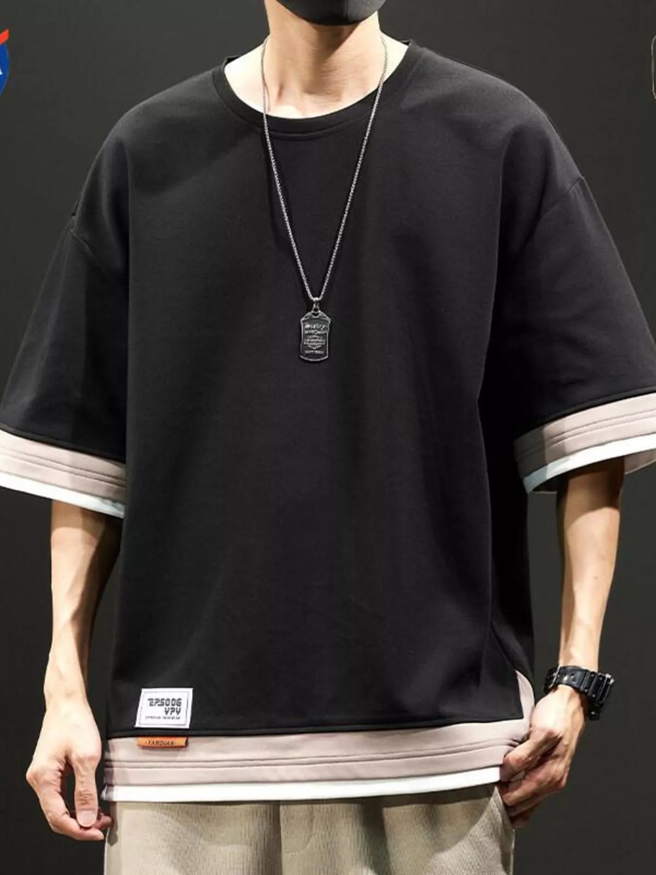 Men's Plus Size Casual Loose Fit Short Sleeve T-Shirt - cas7m
