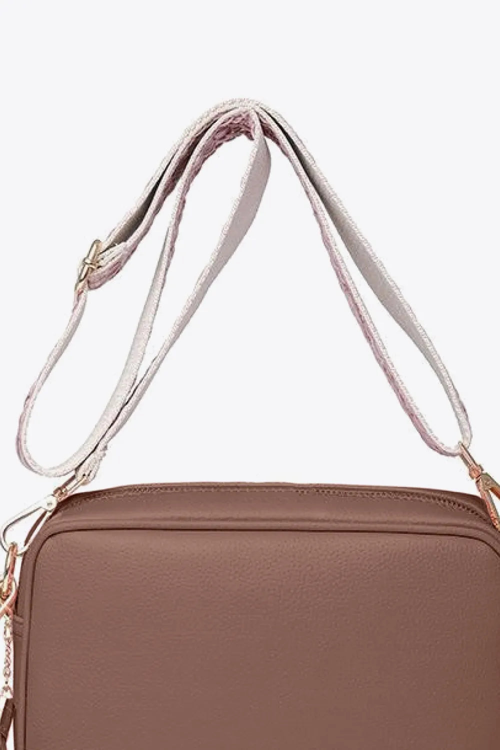 PU Leather Tassel Crossbody Bag - cas7m