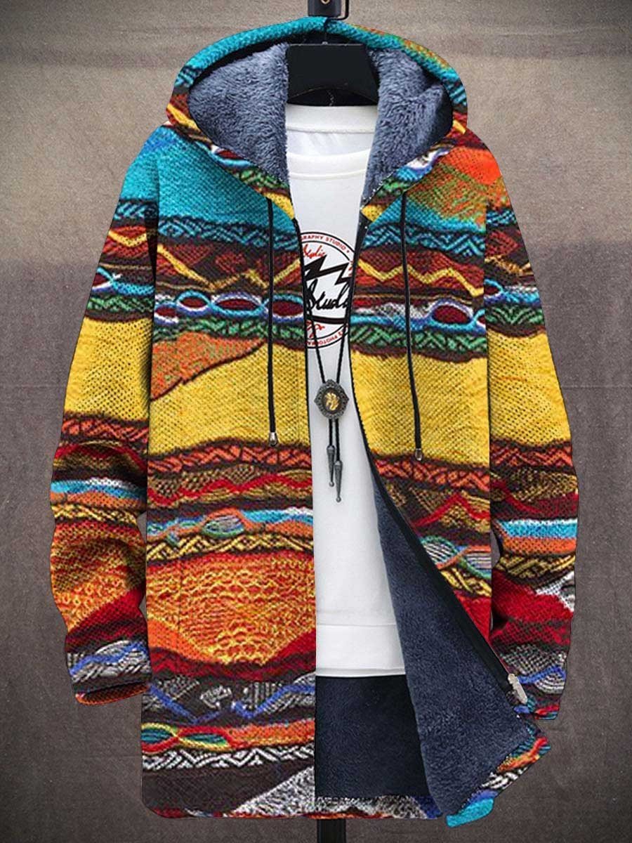 Printed Stand Collar Jacket For Men - cas7m
