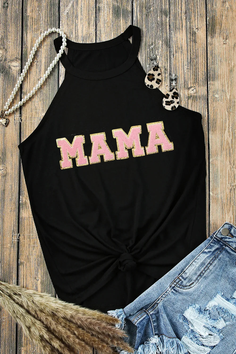 MAMA Round Neck Tank - cas7m