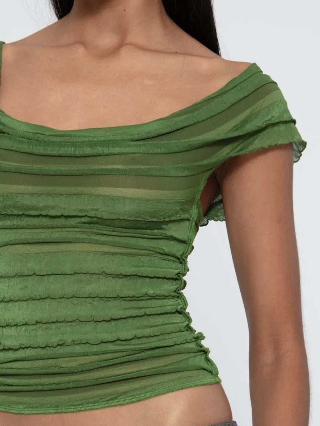 Ruched Solid Tank - cas7m