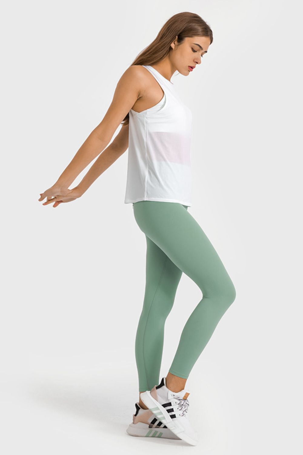 Millennia High Waist Ankle-Length Yoga Leggings - cas7m