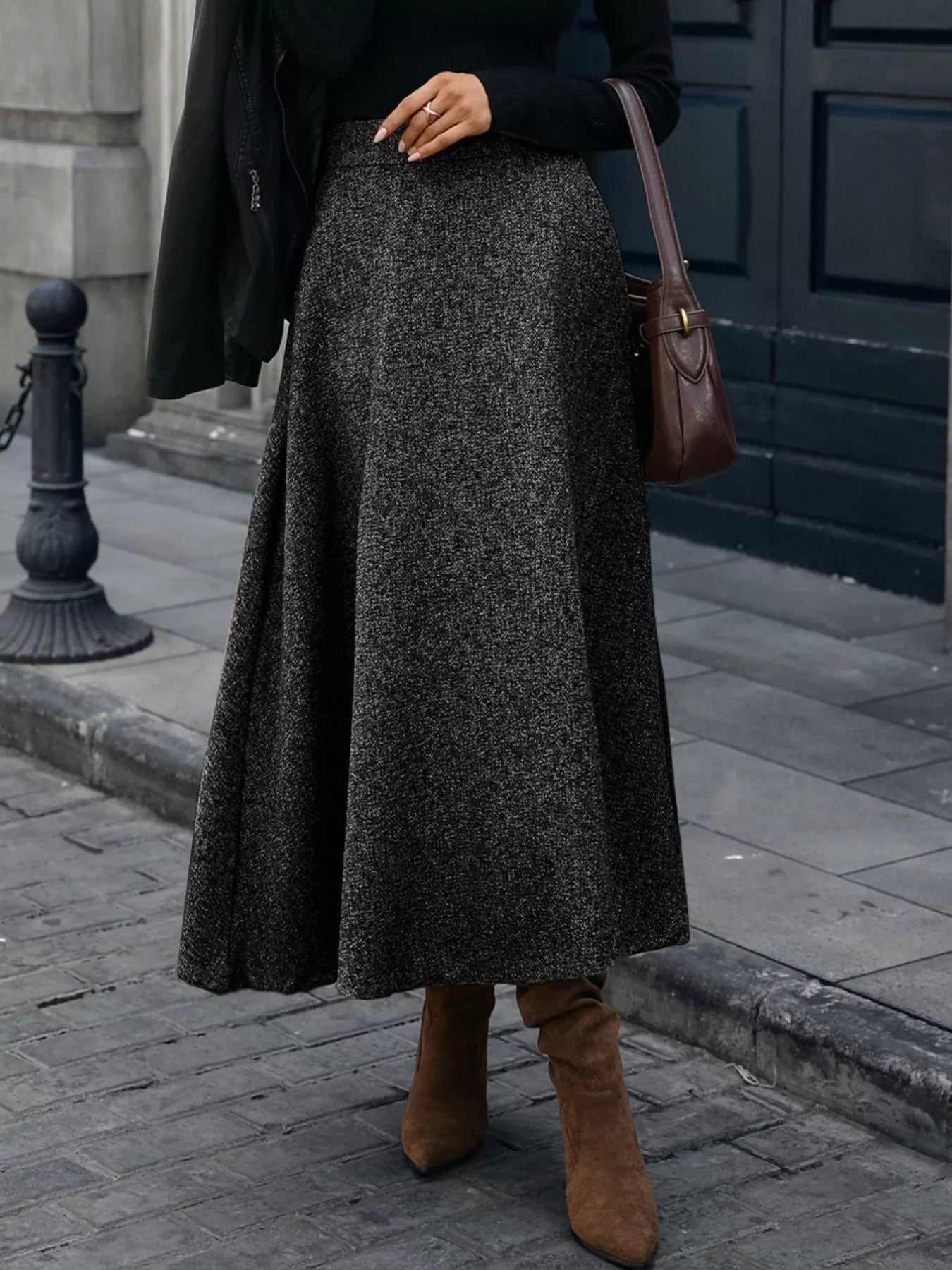 A-Line Midi Skirt - cas7m