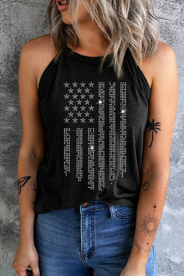 Graphic Grecian Neck Tank - cas7m