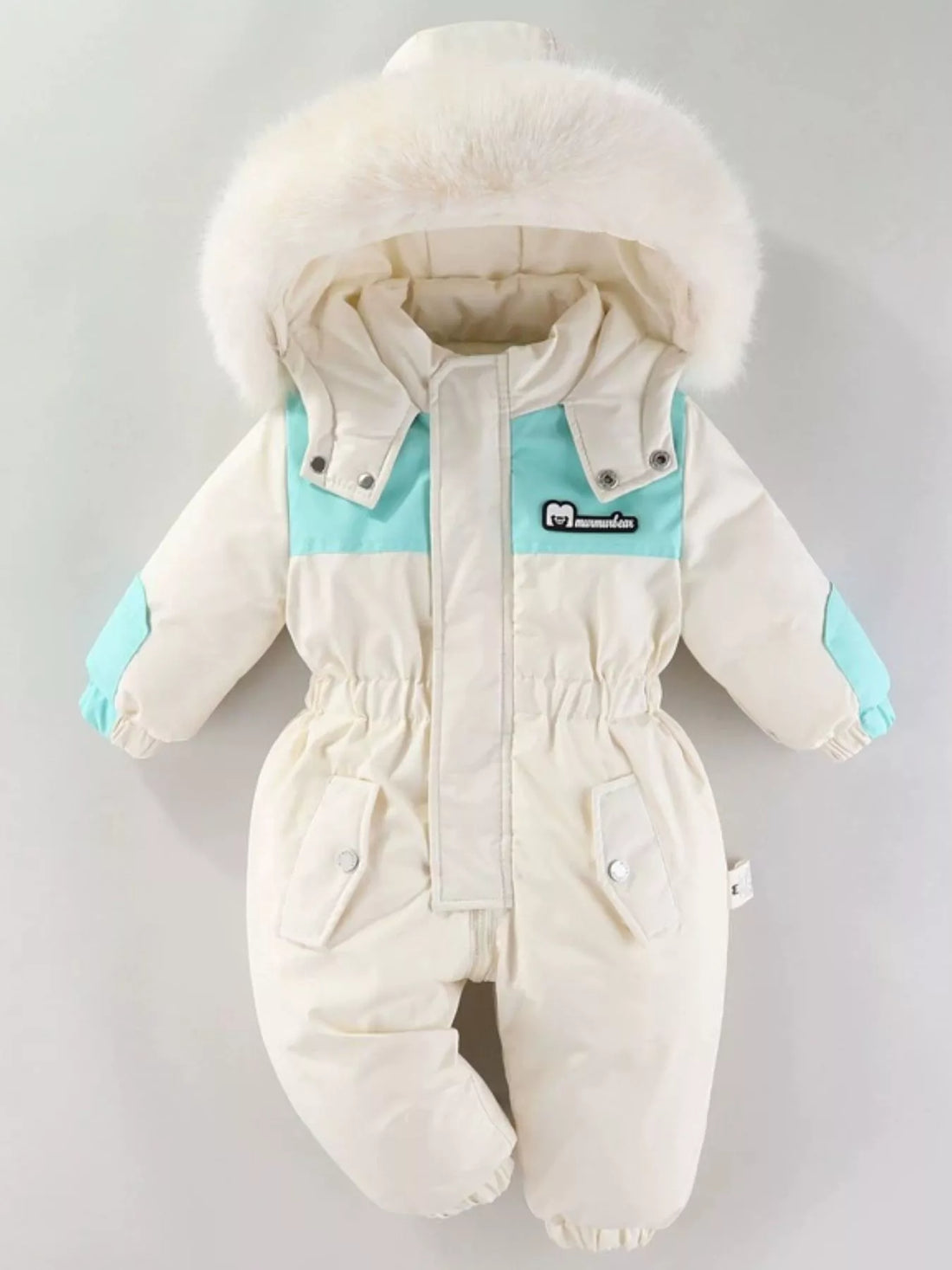 Children's Faux Fur Hood One-Piece - cas7m