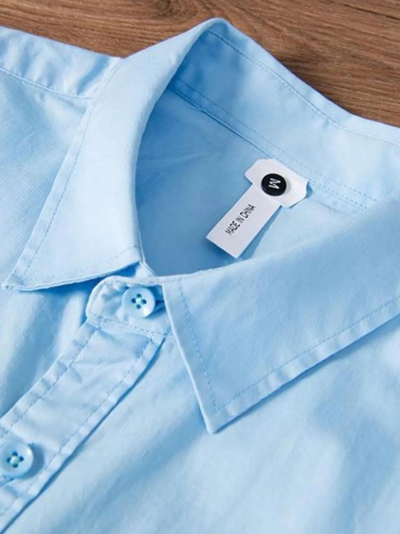 Men's Plus Size Button Up Long Sleeve Shirt - cas7m