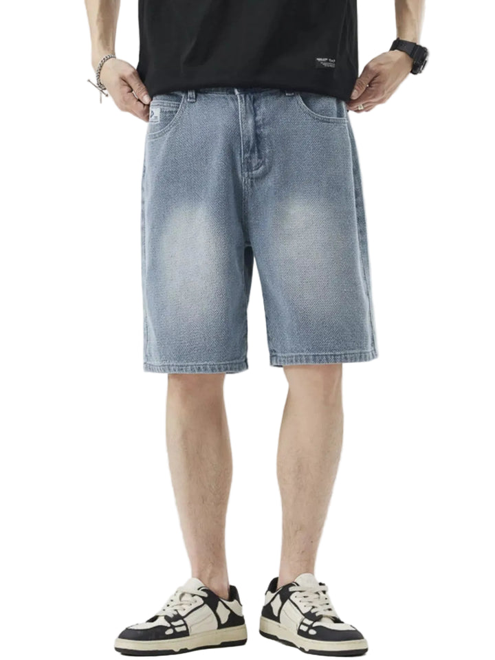 Men's Wide Leg Denim Shorts - cas7m
