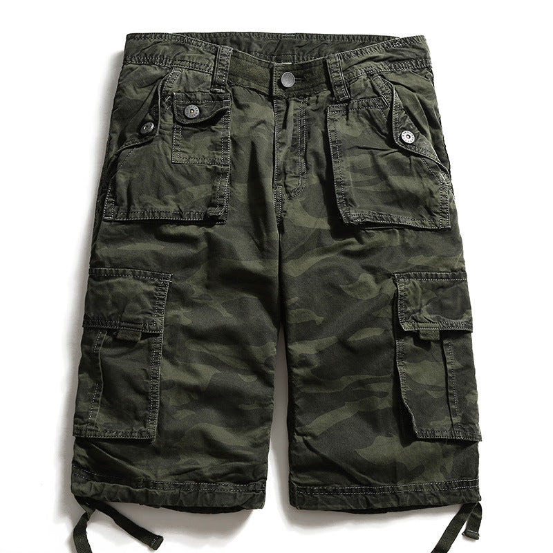Men's Casual Cotton Shorts - Summer Camo Cargo Pants