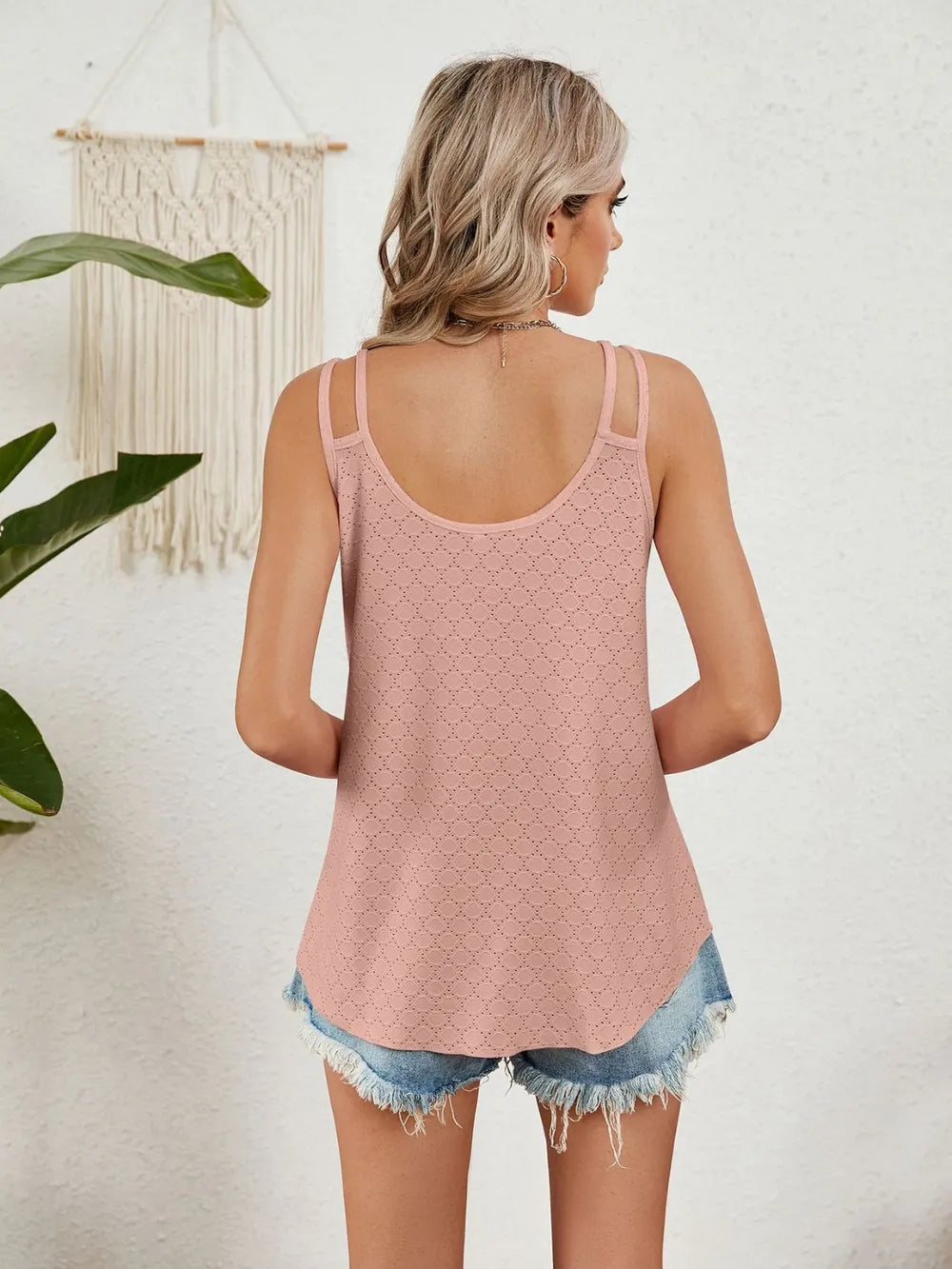 Florira Cutout Eyelet Tank - cas7m