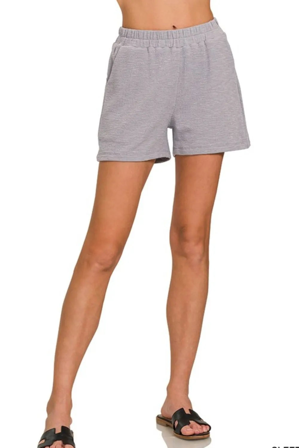 Zenana Cotton Slub Shorts - cas7m