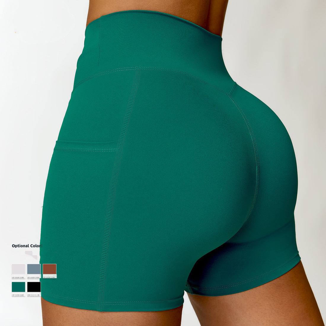 Nude Feel Tight Yoga Shorts Casual Outdoor Running Exercise Shorts Women - cas7m