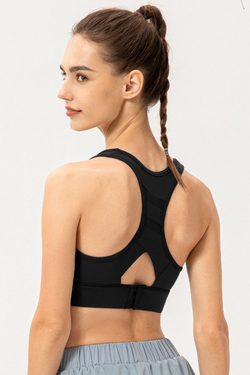 Scoop Neck Long Sports Bra - cas7m