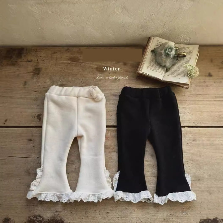 Girls' Velvet Padded Bottoming Shirt Leggings Two-piece Set - cas7m