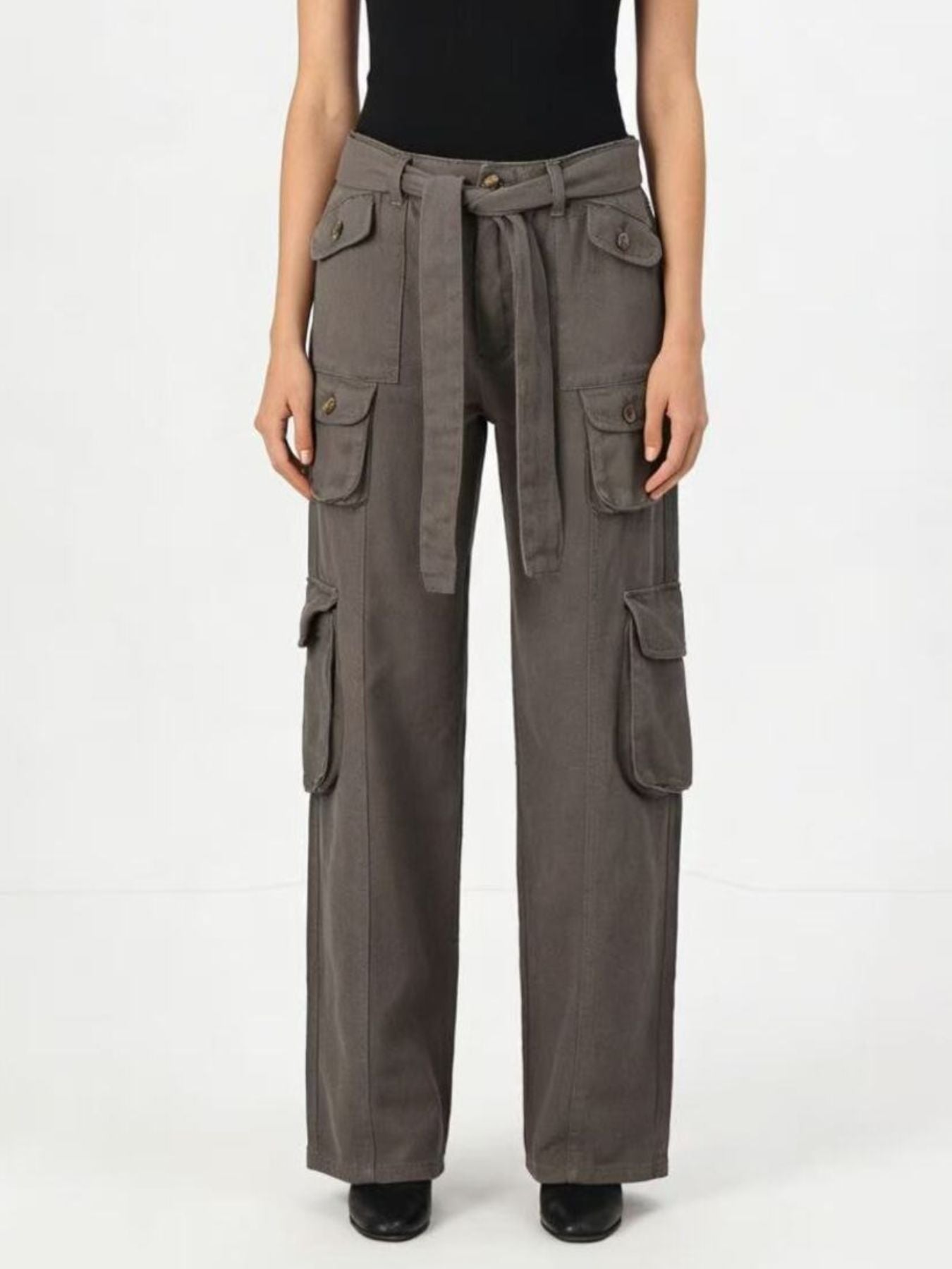 Wide Leg Cargo Jeans - cas7m