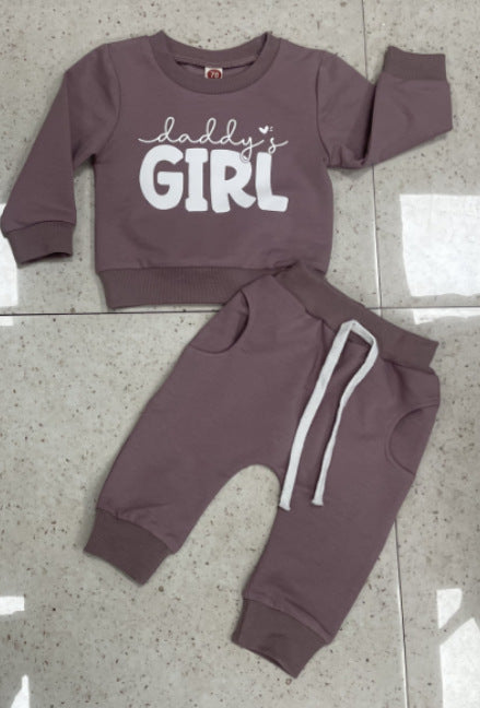 Daddy's Letter Print Long-sleeve Suit - cas7m