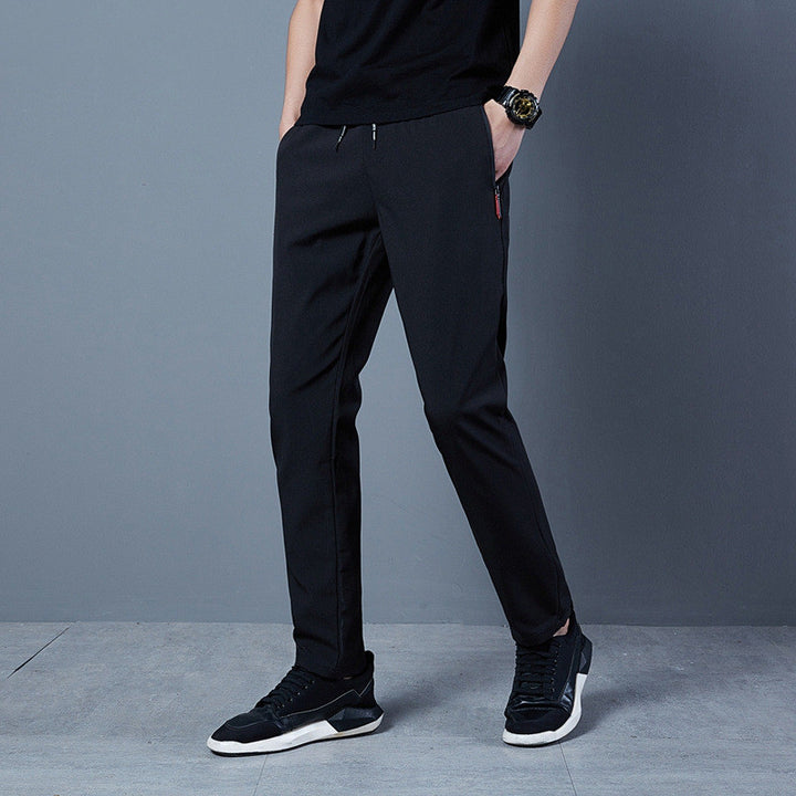 Mens Fashion Solid Color Loose Casual Pants - cas7m