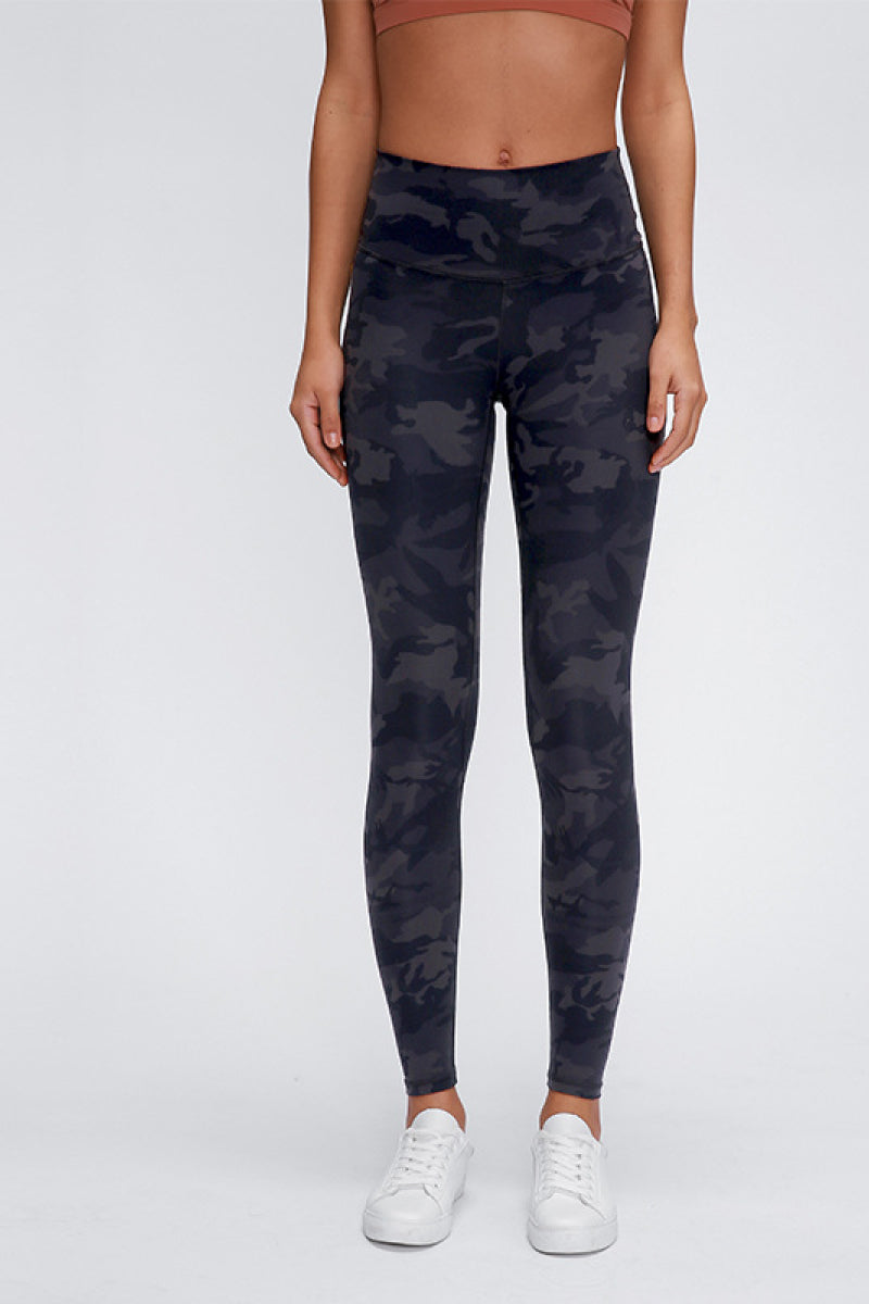 Millennia Wide Seamless Band Waist Sports Leggings - cas7m
