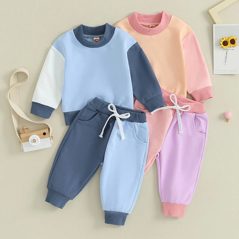 Multicolor Hoodie Long Sleeve Korean Style Leisure Suit - cas7m