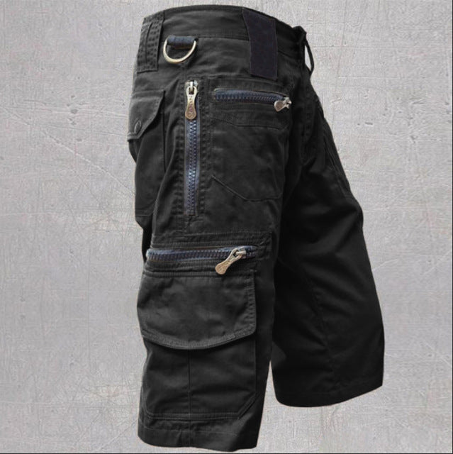 Men's Casual Loose Fit Multi-Pocket Cotton Shorts