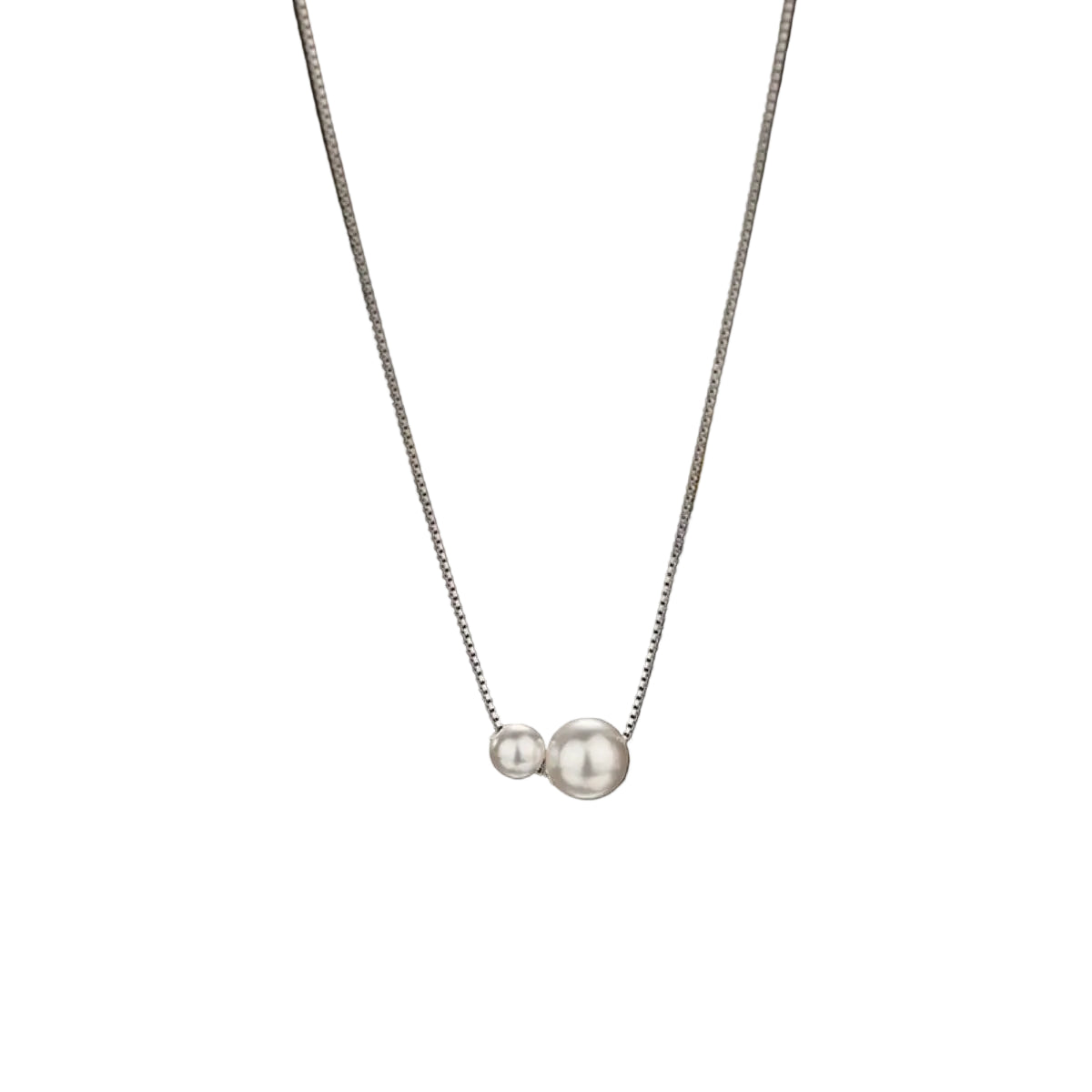 925 Sterling Silver Pearl Necklace - cas7m