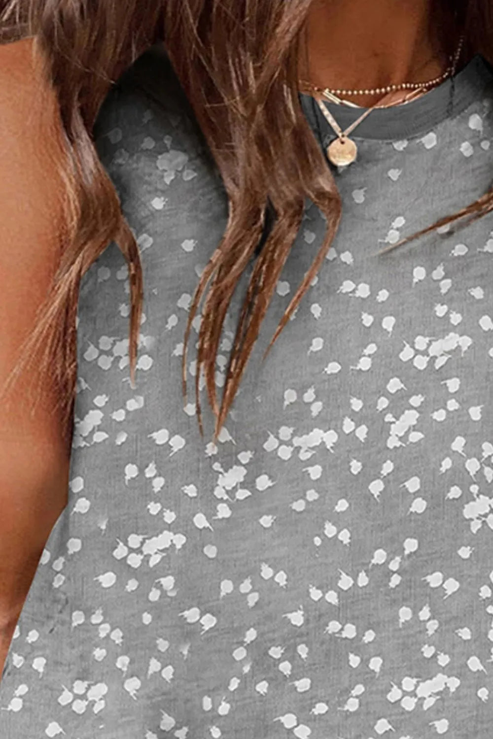 Printed Round Neck Tank - cas7m