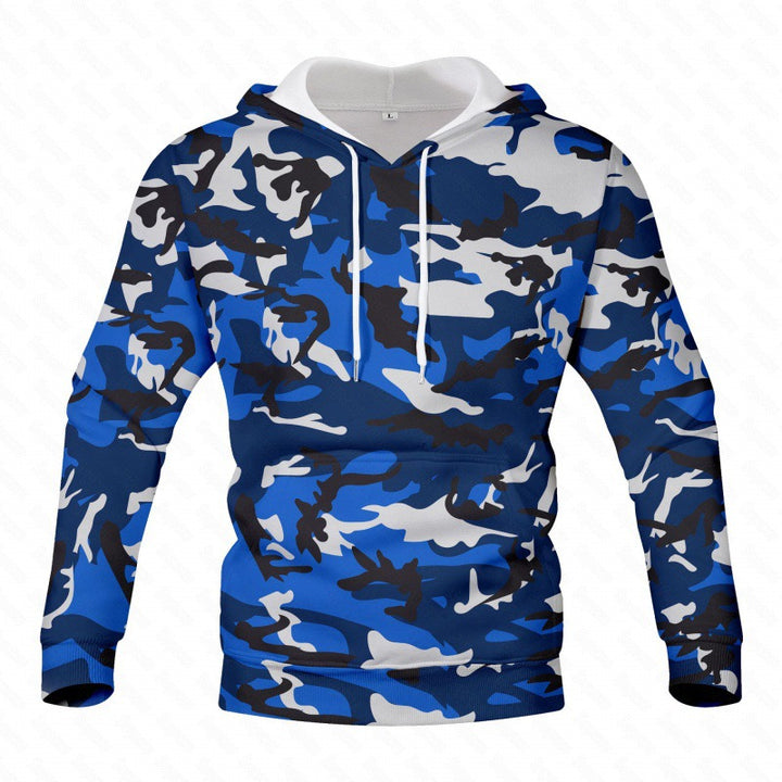 3D Printed Camouflage Hooded Hoodie - cas7m