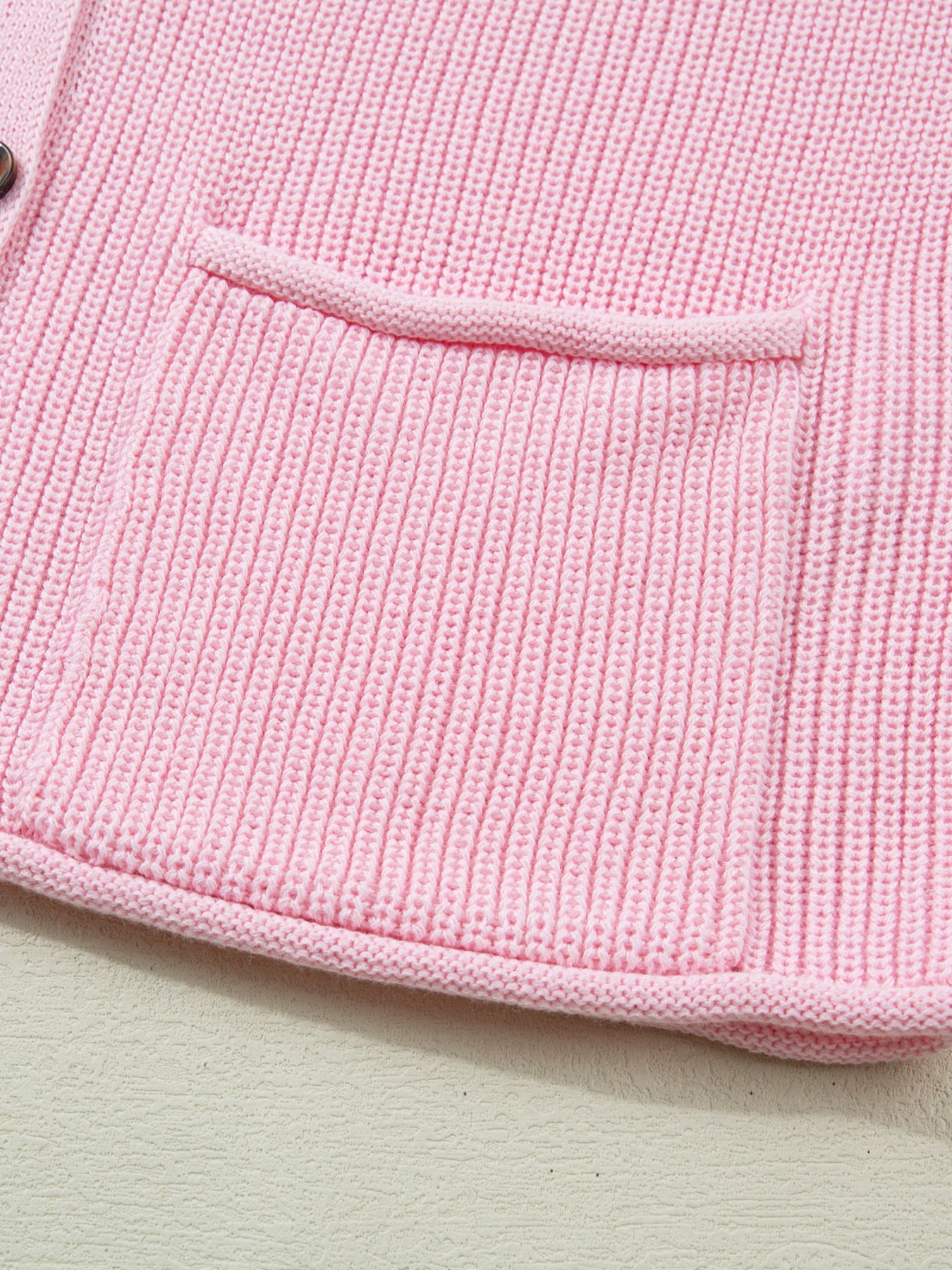 Solid Color Knit V Neck Button Front Sweater Vest - cas7m