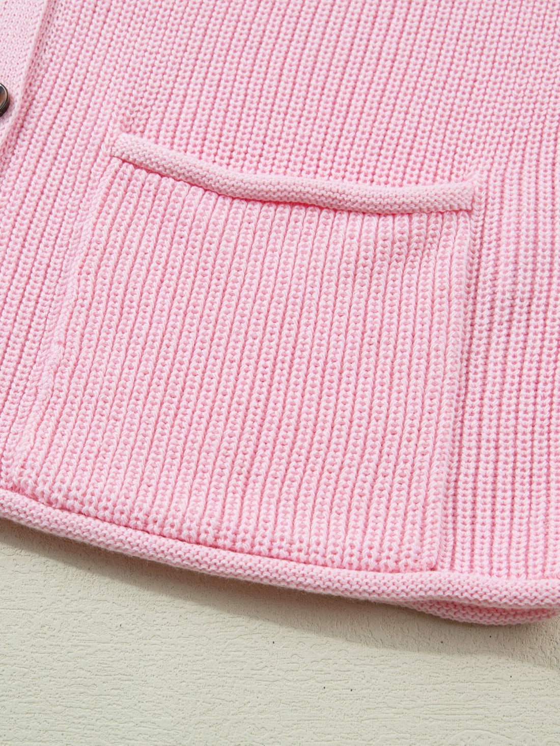 Solid Color Knit V Neck Button Front Sweater Vest - cas7m