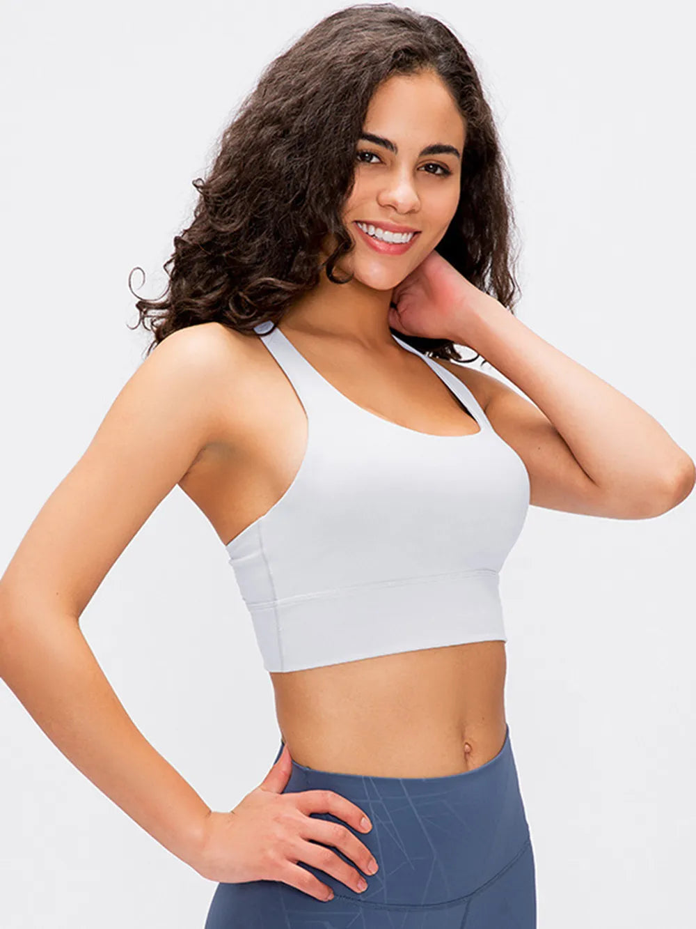 Millennia Crisscross Scoop Neck Active Tank - cas7m