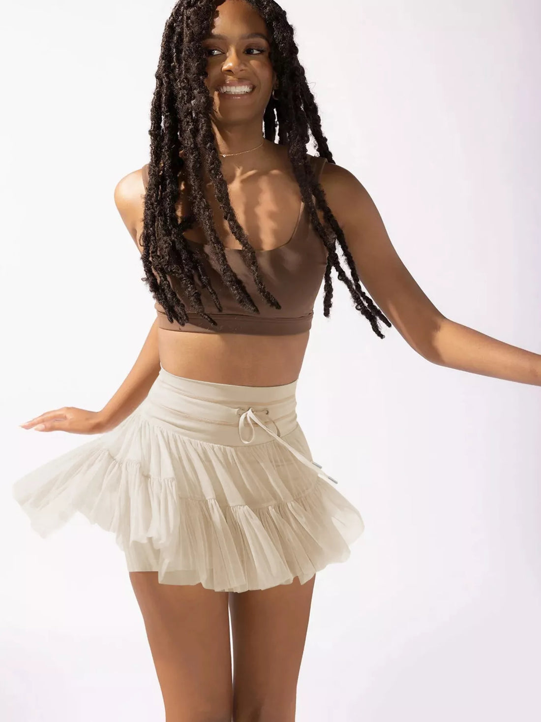 High Waist Skort with Pockets - cas7m