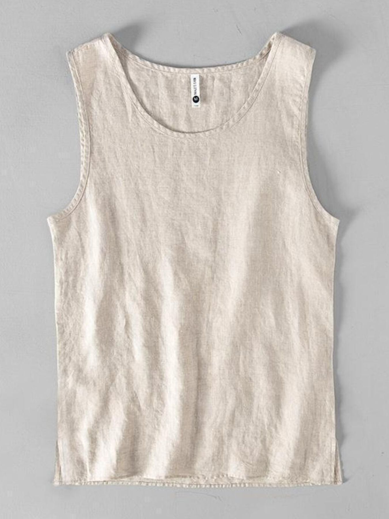 Men's Plus Size Round Neck Tank - cas7m