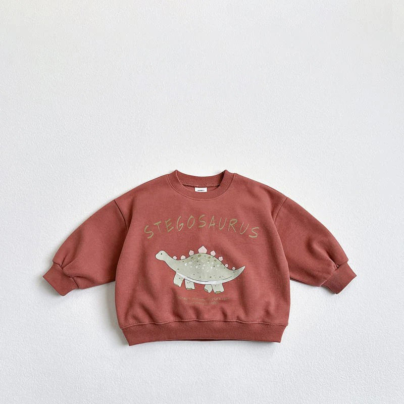Children's Ins Korean Cartoon Dinosaur Sweatshirt - cas7m
