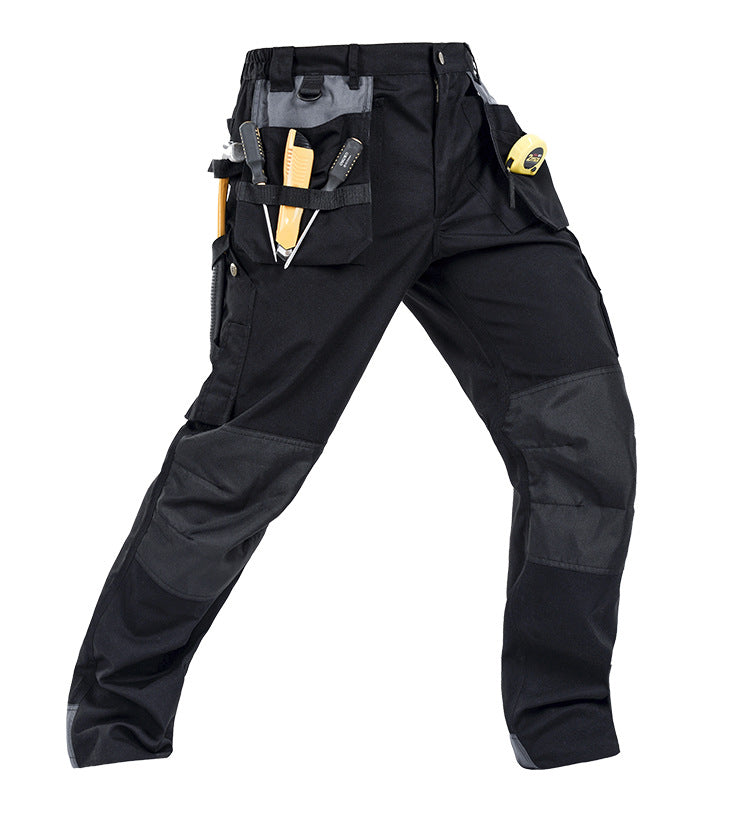 Sturdy Multi-Pocket Loose Workwear Autumn Trousers - cas7m