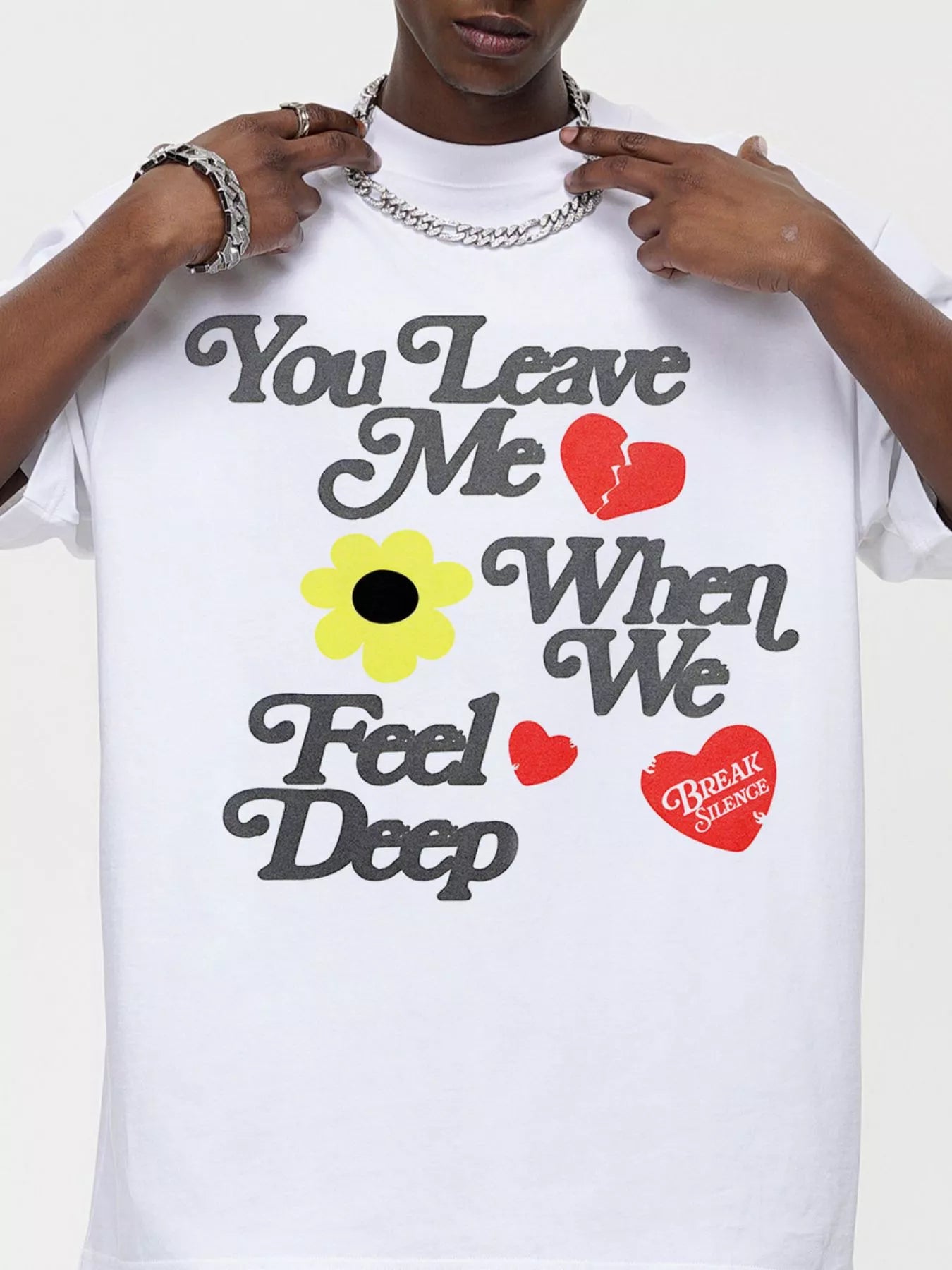 Men's Letter Graphic Round Neck T-Shirt - cas7m