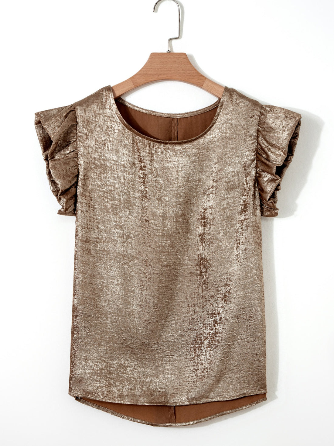 Ruffled Round Neck Tank - cas7m