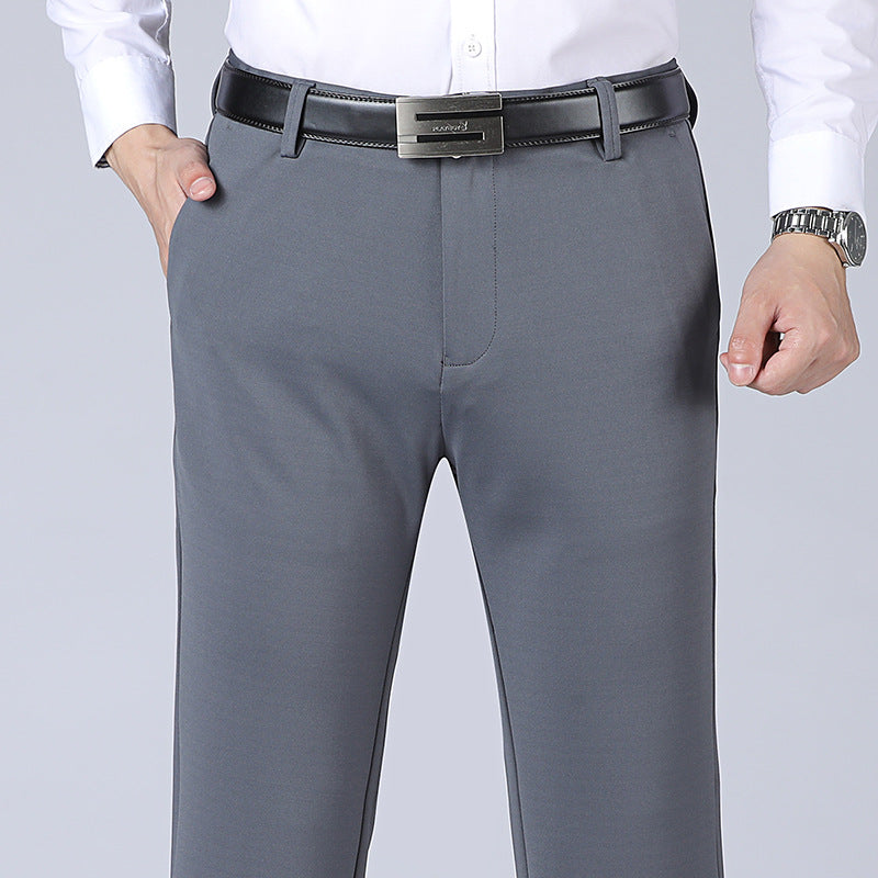 Mens Stretch Business Straight-Cut Casual Pants - cas7m